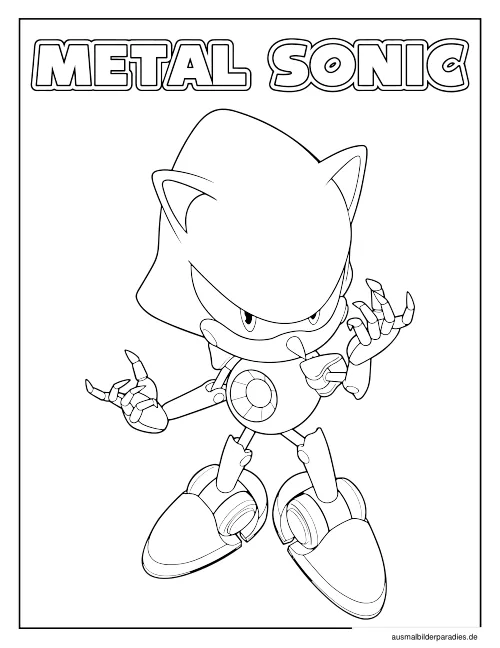 Sonic Ausmalbild 30 - kostenlos zum Ausdrucken