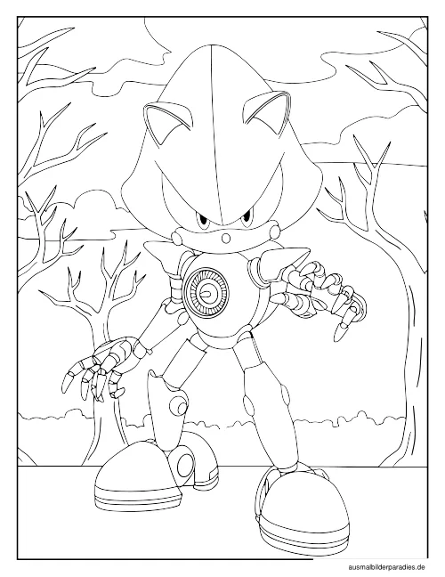 Sonic Ausmalbild 32 - kostenlos zum Ausdrucken