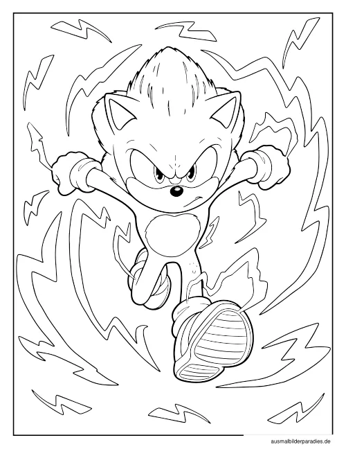Sonic Ausmalbild 33 - kostenlos zum Ausdrucken