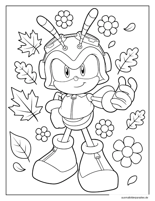 Sonic Ausmalbild 9 - kostenlos zum Ausdrucken