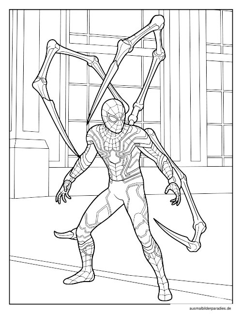 Spider-Man Ausmalbild 10 - kostenlos zum Ausdrucken