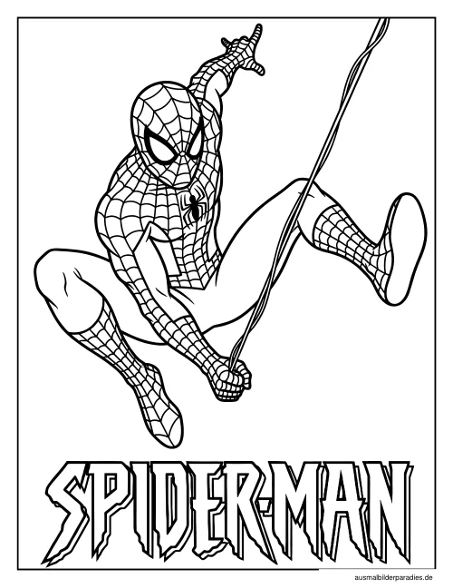 Spider-Man Ausmalbild 17 - kostenlos zum Ausdrucken
