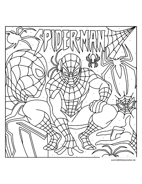 Spider-Man Ausmalbild 2 - kostenlos zum Ausdrucken