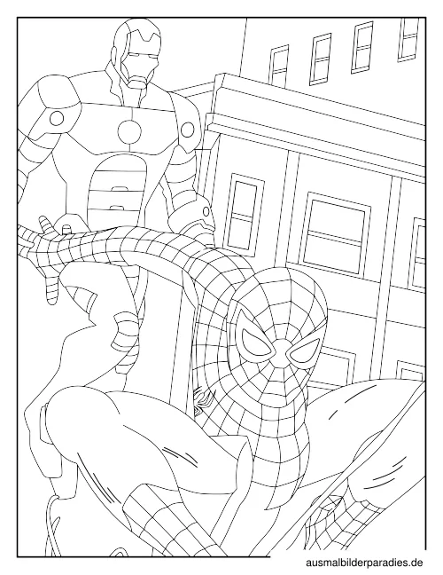 Spider-Man Ausmalbild 22 - kostenlos zum Ausdrucken