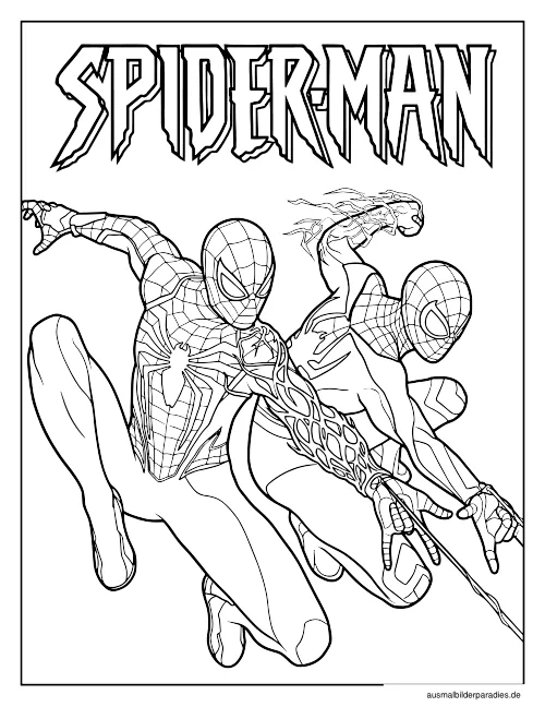 Spider-Man Ausmalbild 25 - kostenlos zum Ausdrucken