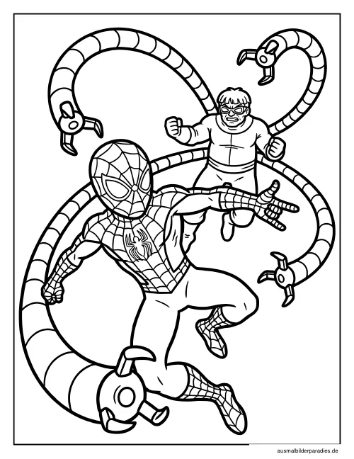 Spider-Man Ausmalbild 26 - kostenlos zum Ausdrucken