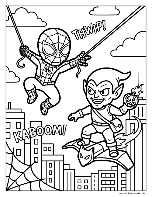 Spider-Man Ausmalbild 31 - kostenlos zum Ausdrucken