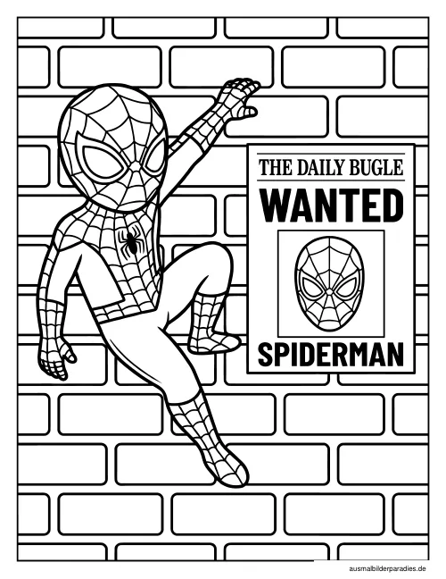 Spider-Man Ausmalbild 32 - kostenlos zum Ausdrucken