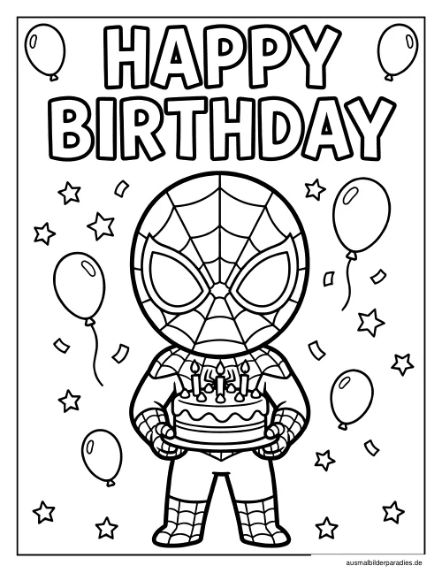 Spider-Man Ausmalbild 8 - kostenlos zum Ausdrucken