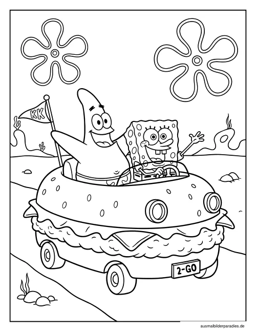 SpongeBob Ausmalbild 11 - kostenlos zum Ausdrucken