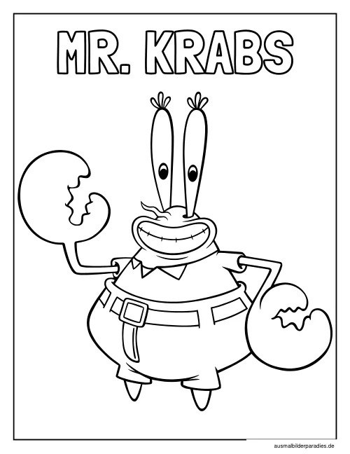 SpongeBob Ausmalbild 14 - kostenlos zum Ausdrucken