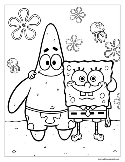 SpongeBob Ausmalbild 19 - kostenlos zum Ausdrucken