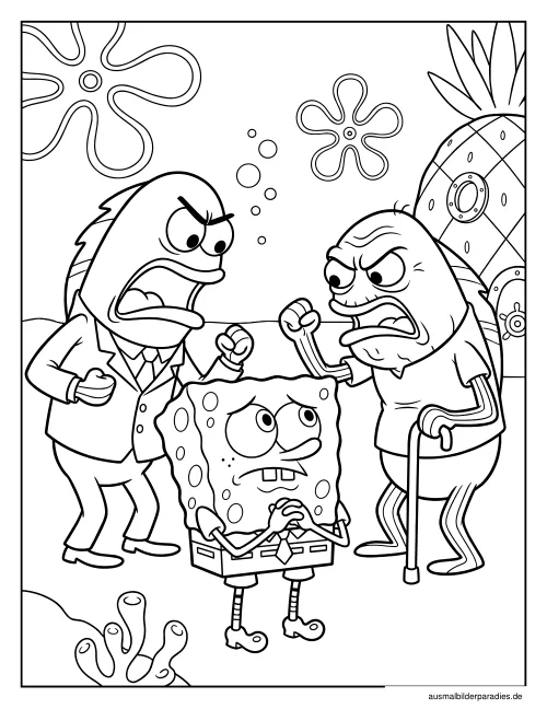 SpongeBob Ausmalbild 2 - kostenlos zum Ausdrucken