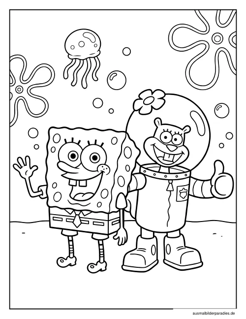 SpongeBob Ausmalbild 22 - kostenlos zum Ausdrucken