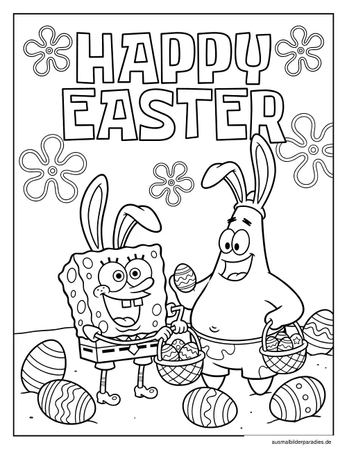 SpongeBob Ausmalbild 24 - kostenlos zum Ausdrucken