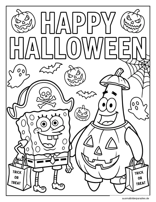 SpongeBob Ausmalbild 25 - kostenlos zum Ausdrucken