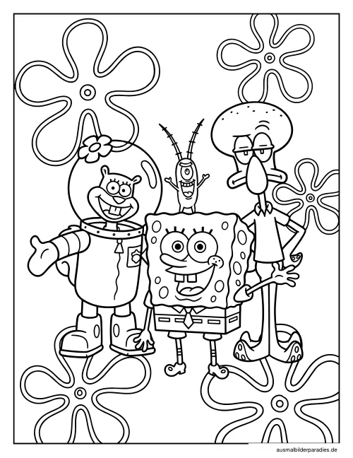 SpongeBob Ausmalbild 29 - kostenlos zum Ausdrucken