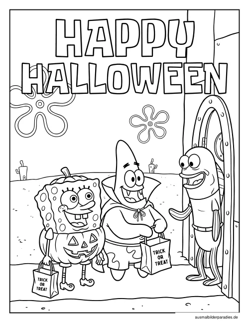 SpongeBob Ausmalbild 30 - kostenlos zum Ausdrucken