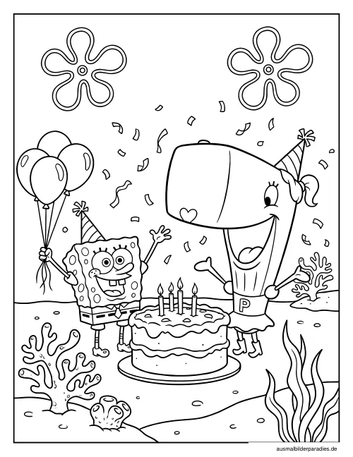 SpongeBob Ausmalbild 32 - kostenlos zum Ausdrucken