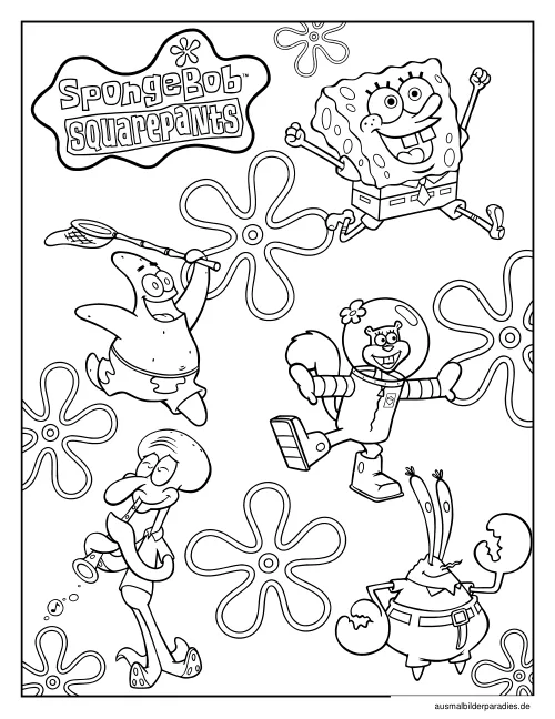 SpongeBob Ausmalbild 33 - kostenlos zum Ausdrucken