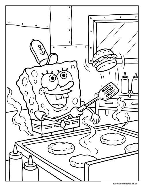 SpongeBob Ausmalbild 35 - kostenlos zum Ausdrucken
