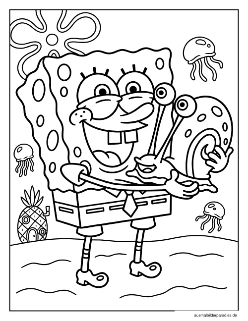 SpongeBob Ausmalbild 36 - kostenlos zum Ausdrucken
