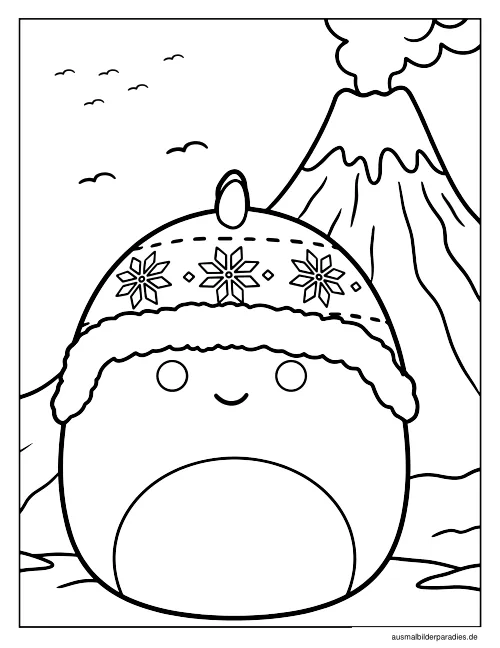 Squishmallow Ausmalbild 12 - kostenlos zum Ausdrucken