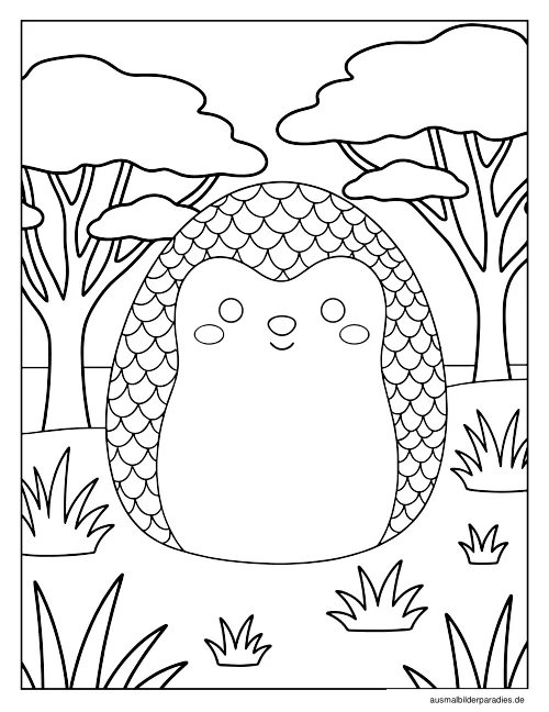 Squishmallow Ausmalbild 14 - kostenlos zum Ausdrucken