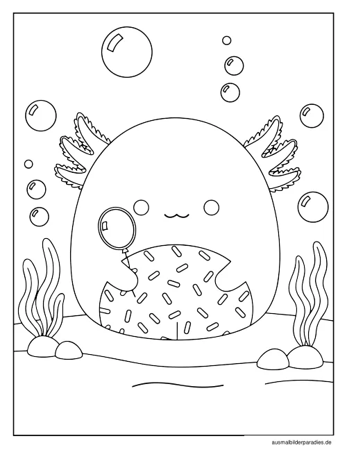 Squishmallow Ausmalbild 2 - kostenlos zum Ausdrucken