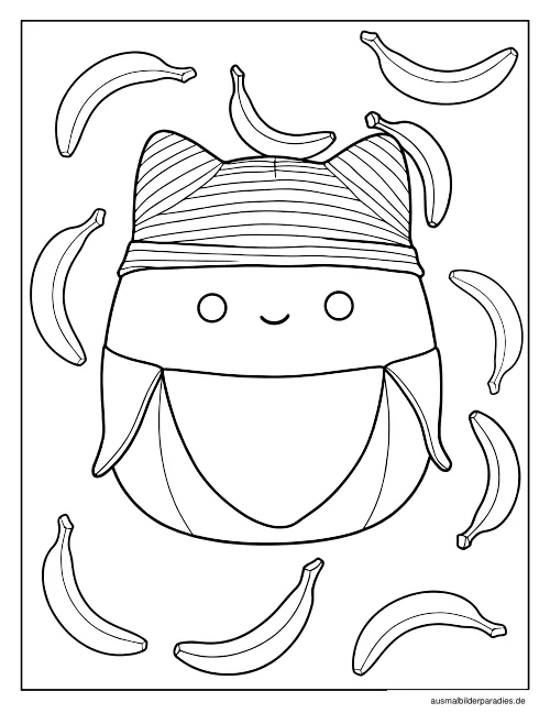 Squishmallow Ausmalbild 24 - kostenlos zum Ausdrucken