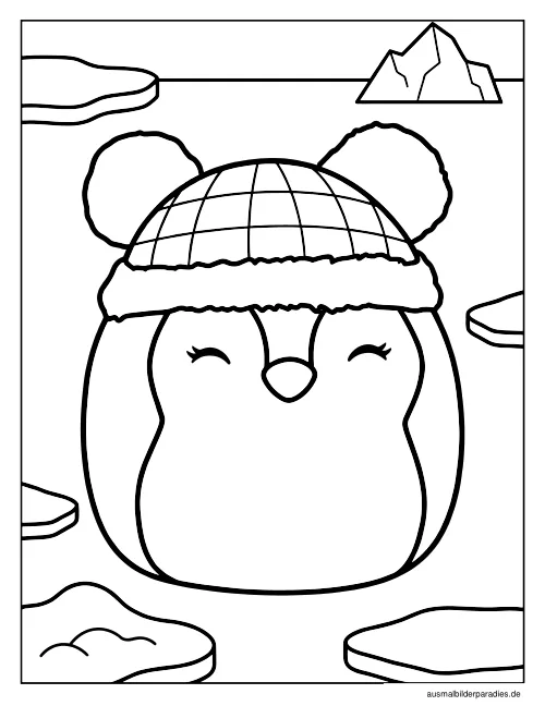 Squishmallow Ausmalbild 25 - kostenlos zum Ausdrucken