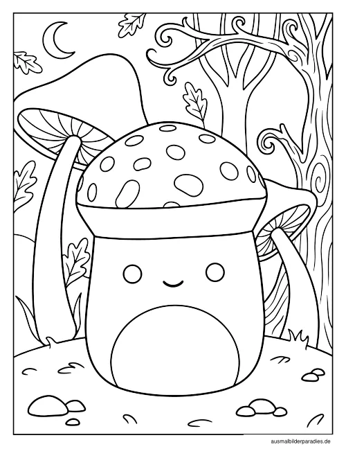 Squishmallow Ausmalbild 28 - kostenlos zum Ausdrucken