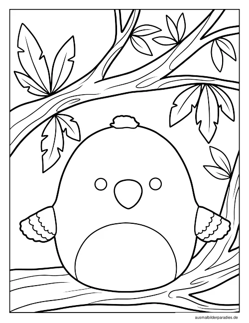 Squishmallow Ausmalbild 30 - kostenlos zum Ausdrucken