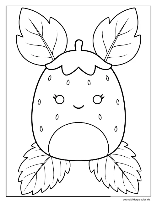 Squishmallow Ausmalbild 34 - kostenlos zum Ausdrucken