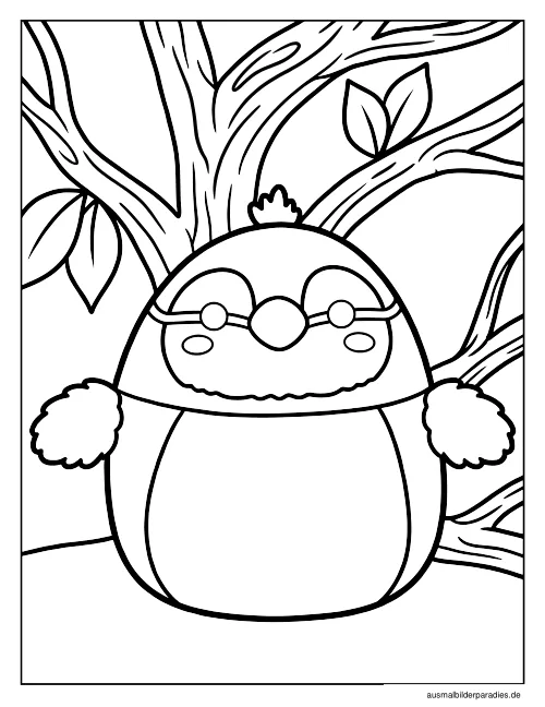Squishmallow Ausmalbild 4 - kostenlos zum Ausdrucken