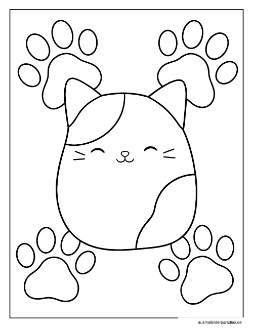 Squishmallow Ausmalbild 8 - kostenlos zum Ausdrucken