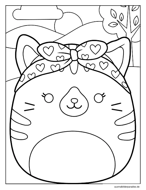 Squishmallow Ausmalbild 9 - kostenlos zum Ausdrucken