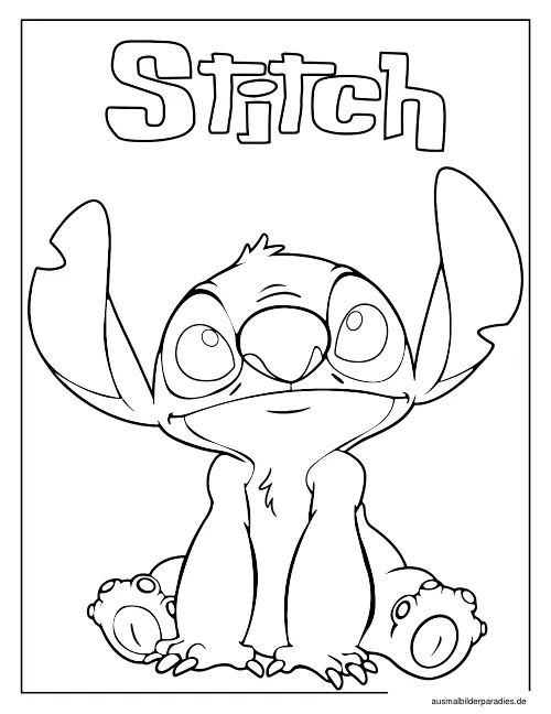 Stitch Ausmalbild 10 - kostenlos zum Ausdrucken