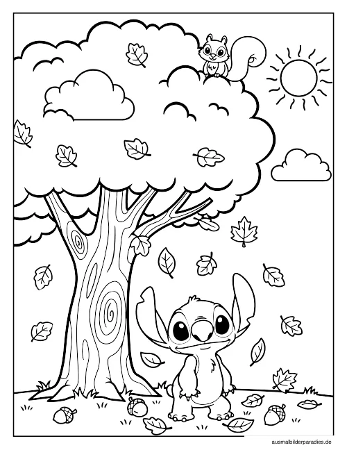 Stitch Ausmalbild 11 - kostenlos zum Ausdrucken