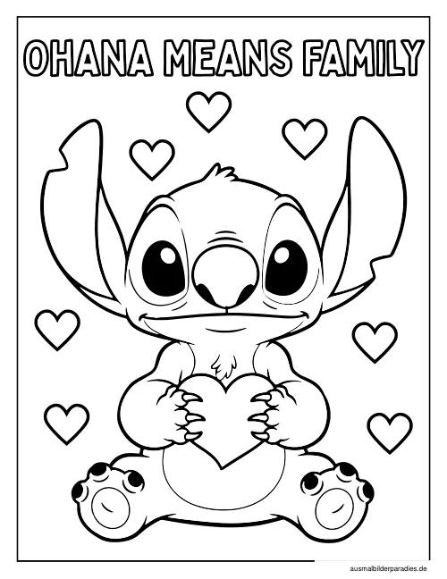 Stitch Ausmalbild 19 - kostenlos zum Ausdrucken