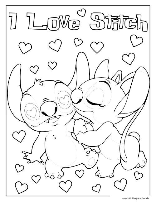Stitch Ausmalbild 20 - kostenlos zum Ausdrucken