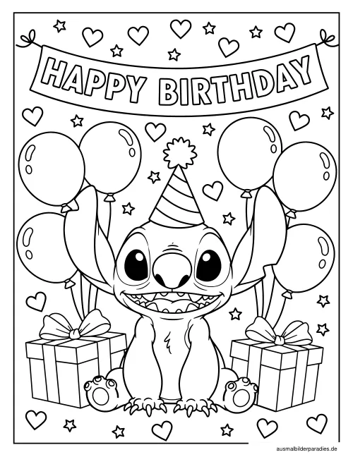 Stitch Ausmalbild 21 - kostenlos zum Ausdrucken