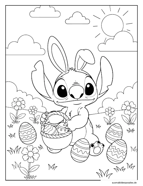 Stitch Ausmalbild 24 - kostenlos zum Ausdrucken