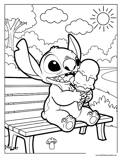 Stitch Ausmalbild 27 - kostenlos zum Ausdrucken