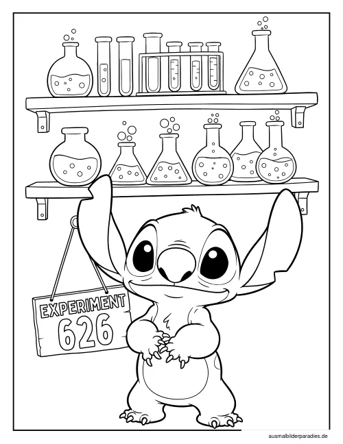 Stitch Ausmalbild 28 - kostenlos zum Ausdrucken
