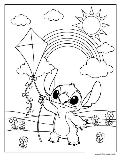 Stitch Ausmalbild 30 - kostenlos zum Ausdrucken