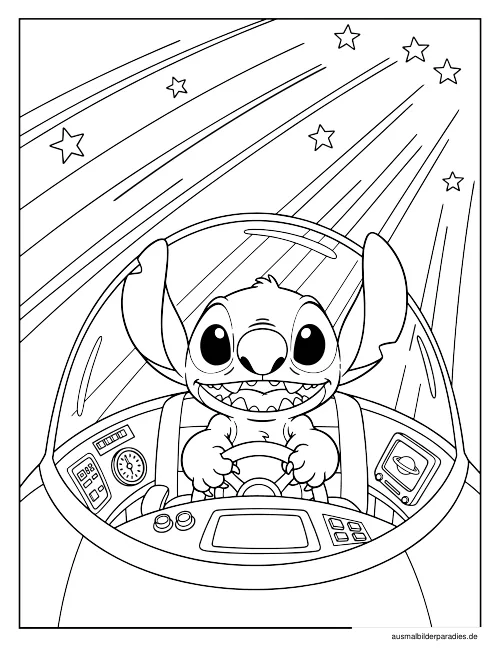 Stitch Ausmalbild 31 - kostenlos zum Ausdrucken