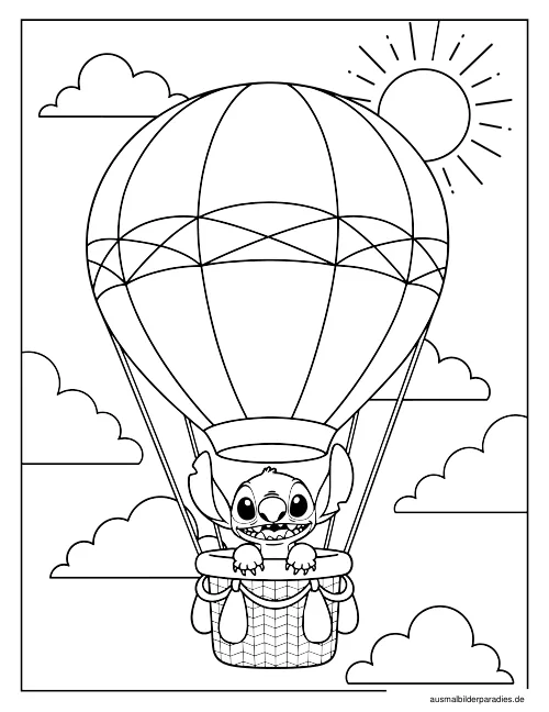 Stitch Ausmalbild 34 - kostenlos zum Ausdrucken