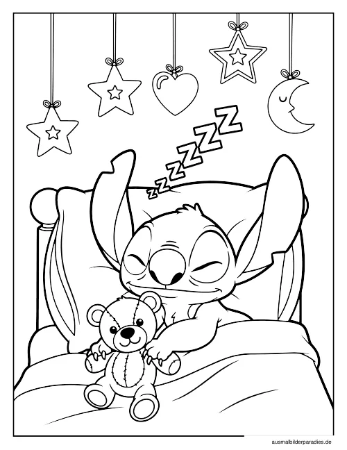 Stitch Ausmalbild 36 - kostenlos zum Ausdrucken