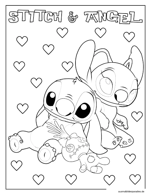 Stitch Ausmalbild 4 - kostenlos zum Ausdrucken